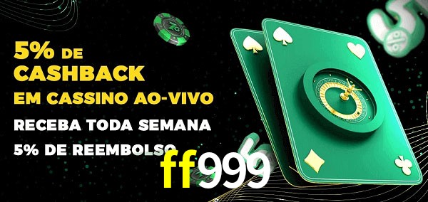 Promoções do cassino ao Vivo ff999